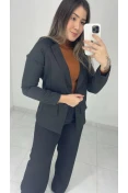 Blazer Alfaiataria Alongado - Preto