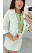 Blazer Curto De Linho - Off white