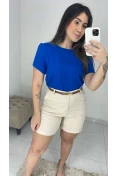 Blusa Básica Viscolinho - Azul