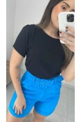 Blusa Básica Viscolinho - Preto Blusa Básica Viscolinho - Preto