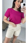 Blusa Básica Viscolinho - Rosa Blusa Básica Viscolinho - Rosa