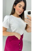 Blusa Manga Tulipa - Branco