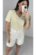 Blusa Gola Polo Viscose - Amarelo manteiga