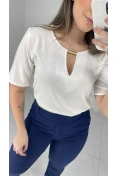 Blusa Viscose C/ Gota E Metal - Of white