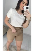 Blusa Viscose C/ Pregas - Of white
