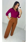 CALÇA PANTALONA DUNA - Marrom