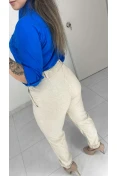 Calça Linho C/ Elástico - Natural