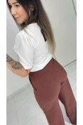 Calça Pantalona Linho C/ Cinto - Cacau