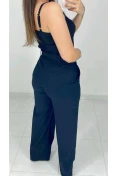 Calça Pantalona Linho Cinto - Preto