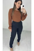 Calça Reta Alfaiataria - Preto