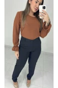 Calça Reta Alfaiataria - Preto