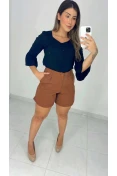 Shorts Alfaiataria - Chocolate