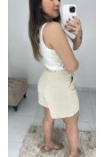 Shorts Linho Cós (Forrado) - Natural