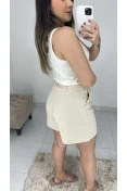 Shorts Linho Cós (Forrado) - Natural