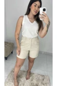 Shorts Linho Cós (Forrado) - Natural