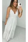 Vestido Alça Longo Laise - Branco