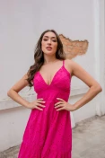 Vestido Alça Longo Laise - Rosa