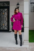 Vestido Chamise Com Botões - Fucsia